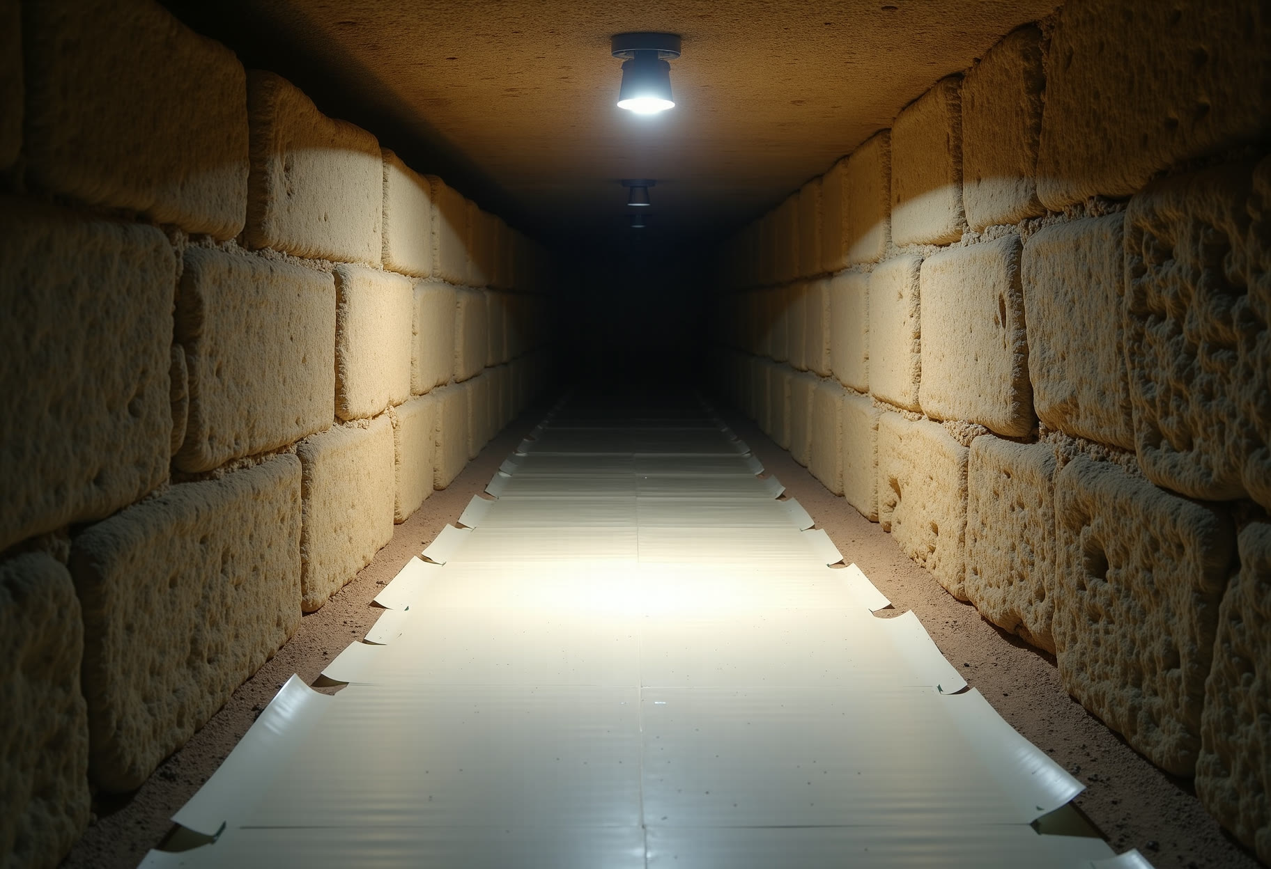 Crawlspace, dry and barriered